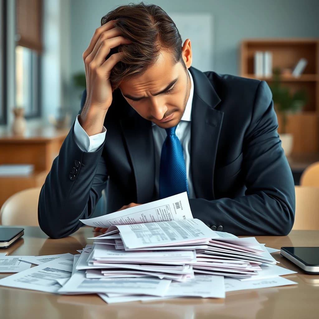 A clinic owner worried by an insurance contract